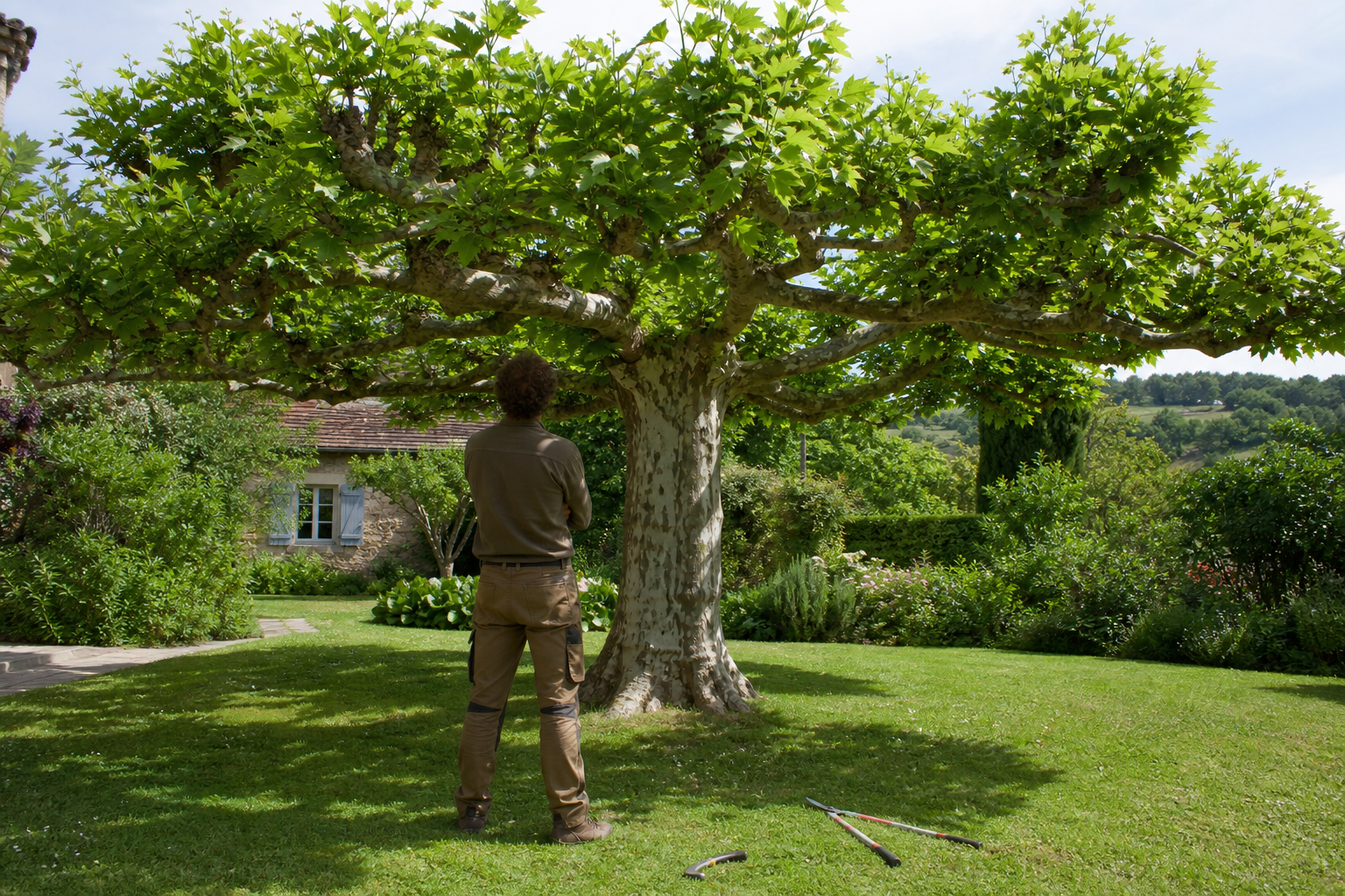 Quand tailler un mûrier-platane pour garder un vrai parasol