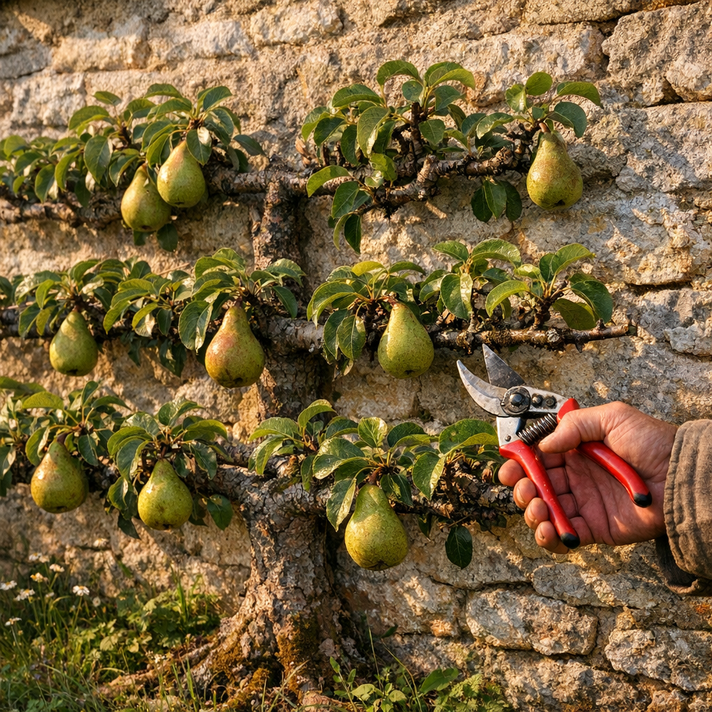 Comment tailler des poiriers en espalier sans perdre la récolte ?